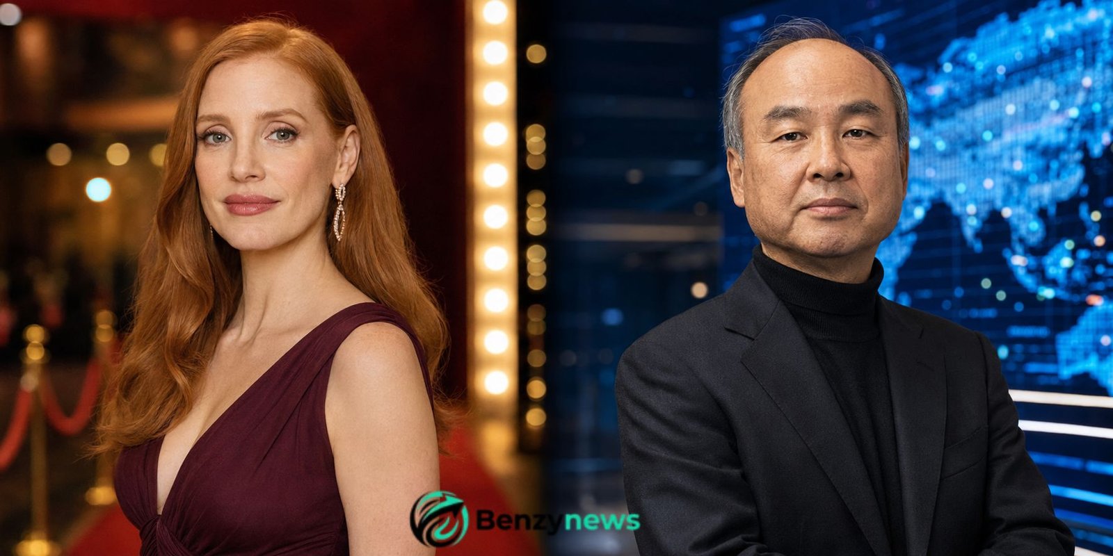 Joaquin Duato and Margot Robbie Jessica Chastain and Masayoshi Son